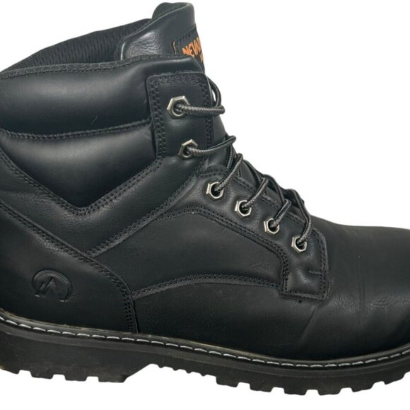 Men’s Size 13M Steel Toe Work Boots Crossbrace ST High Traction Lug Soles  Black - Picture 10 of 10